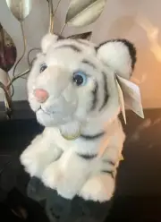 Aurora Miyoni Tots 9" White Tiger Cub Bean Bag Plush W/Tags 2017. Super Soft.