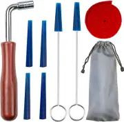 Piano Tuning Kit Professional Piano Tuning Hammer Rubber Mutes Set 8 Pcs Piano