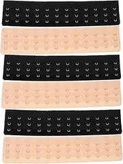 [LIFKOME] 6pcs Bra Extension Buttons Comfortable Bra Extender Hooks Elastic Bra Extenders