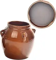 [FIXOSHEE] Ceramic Pickle Jar Sealed Retro Honey Container Traditional Storage Jar for Kitchen for Condiments Vegetables and Honey Premium Ceramic Easy to Clean