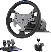 PXN Force Feedback PC Racing Wheel, Detachable 270/900 Degree V99 Driving Gaming Race Sim Steering Wheel Simulator with Pedals and Shifter for Windows PC, PS4, Xbox One, Xbox Series X/S
