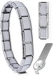 [Fablinks] Italian Charm Bracelet, 316 Stainless Steel Starter Nomination Bracelets for Women, Modular D Linq Jewelry Charms for Men