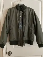 NWT Abercrombie & Fitch Women Jacket/Coat Olive Green Water Wind Resistant S