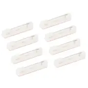 100Pcs Safety Bar Pins 31mm Adhesive Brooch Clasp Pin Backs for ID Badges, White