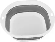 Gogogmee Foldable Portable Wash Basin for Travel Compact Collapsible Bath Basin Space Saving Design for for Home and Outdoor Use Grey