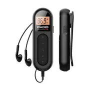 FM Walkman Radio Rechargeable Portable Pocket Transistor Radio LCD Digital Radio