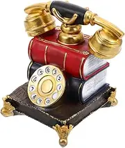RORPOIR Vintage Telephone Decor Statue Retro Telephone Model Desk Decoration for Bar or Home