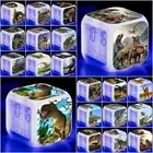 Jurassic Park Alarm Clock LED Digital Color Changing Night Light Cube Clock