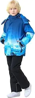 [WOWULOVELY] Boy's Ski Jacket Pants Windproof Snow Suit Waterproof 2-Piece Snowsuit Girls Unisex