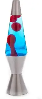 MDI Australia Diamond Motion Lamp with Silver Base Red Magma in Blue Liquid, 36 cm