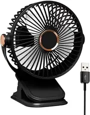YOBOKO USB Charging Multifunction Desktop Fan Quiet Mini Portable Clip Fan 360° Rotation Hanging Ceiling Fan Strong Wind Small Cooling Fan for Bed Office Camping (Black)
