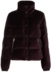 Paige Alpine Quilted Velvet Jacket - Dark Purple - M (UK12 / M) M (UK12 / M)