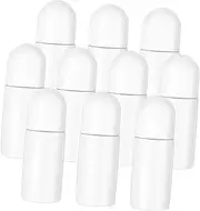 Veemoon 10 Pack 30ml Refillable Roller Bottles - Durable Plastic Containers for Essential Oils - Perfumes and Cosmetic Samples for Travel and Storage