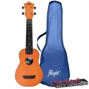 Flight TUS35OR Travel Series ABS Soprano Ukulele With Bag in Orange
