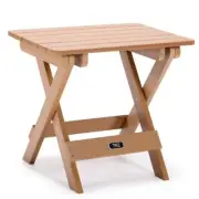 Unbranded Unbranded Side Table 18"x20"x16" Portable Brown Folding Square Wood