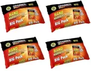 (4) Grabber Warmer HWPP10 10 pair packs Big Pack Foil Bag Hand Warmers (40 pair)