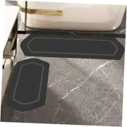 Bath Mat Rug Sets 2 Piece, Super Absorbent Quick Dry Bathroom Rugs Thin Bath