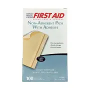 2" X 3" Beige Non-Adherent Sterile with Adhesive Strips 100 Pads MS-40625