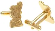 Liverpool F.C. Gold Plated Cufflinks LB Official Merchandise, Gold