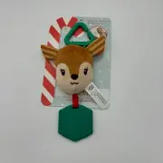 Sunny Days Baby Toddler Christmas REINDEER Chime Teether Baby Toy Multi Textures