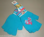 Paul Frank Julius Monkey Pink Turquoise Blue Fingerless Winter Gloves Girls 4-16