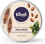 Vilvah Store Royal Ubtan Soapfree Cleanser/Body Mask, 65g (Pack of 1)