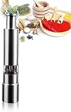 Elegauit Pepper Grinder, Manual Press Type Spice Mill with Stainless Steel, Portable and Durable Pepper Grinder for Pepper, Peppercorn, Sea Salt, Mung Bean, Fennel, Home Cooking and Gifting