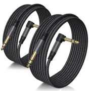 2 Pack Premium TRS Cable 10FT, 1/4 Inch TRS Cable- Noise Free and Long-Lastin...