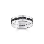 Genuine THOMAS SABO Heritage Black Wide Band Ring