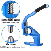 Hand Press Grommets Machine Eyelet Tool Manual Button Punching + Cotton Gloves