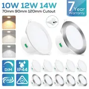 70/90/120mm LED Downlight Kits Dimmable Warm/Cool Daylight 3CCT 10W 12W 14W IP44