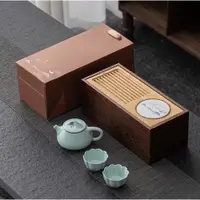 在飛比找PChome24h購物優惠-【Life Shop】汝瓷旅行茶具組 /附精美包裝袋