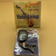 Crescent Violin strings and clip on tuner - NEW - chromatic Instrument