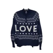 Aerie Women's Ultra Soft Quarter Zip Navy Sweater, XS