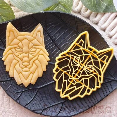 Symmetrical Geometric Wolf Fox Wall Decor Animal Forest Winter - Normal - 10 x 7