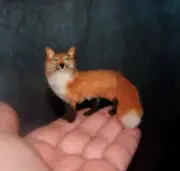 Red fox HUNT MADE TO ORDER OOAK 1:12 Miniature Dollhouse handmade realistic IGMA