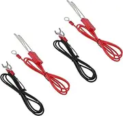 2 Pcs Fence Tape Connector, Electric Fence Tape Connector Stainless Steel Hook M8 Terminal Kit with Ground Stake and Wire for Ranch Fence Stability