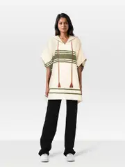 Spring Summer 2021 Striped Poncho
