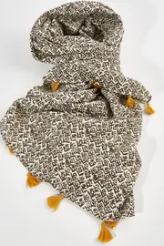 Cosy Print Scarf--GRE-AW24-W21