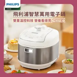 【Philips 飛利浦】智慧萬用電子鍋/壓力鍋/萬用鍋 HD2140 紫小萬/白小萬