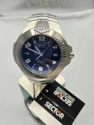 Swiss Watch Sector 134 Date Blue Dial 40mm 100mts Water Resistant Men's