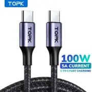High Speed Data PD 100W 5A Quick Charge Usb Typc C TO Type C Fast Cable Charger
