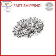 jiuwu 100 Pcs M5 5 mm Flat Head Aluminum Rivet Nut Blind Insert Nut