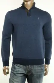 $198 New Polo Ralph Lauren Lambs Wool Buttoned Mock Neck Pullover Sweater XXL