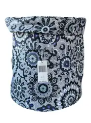 New With Tags Vera Bradley Storage Bin w/ Lid Blue Paisley Tranquil Medallion