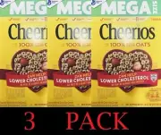 3x CHEERIOS MEGA SIZE Heart Healthy Whole Grain Oats Cereal 21.7 oz - 3 PACK
