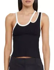 BEC & BRIDGE HARI BACKLESS Tank TOP (black And White) Size 6 - New With Tags