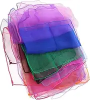 [HONMEET] 15pcs Juggling Scarves Lightweight Chiffon Dance Performance Props for Stage Shows and Dance Skin Friendly and Durable Square Scarves