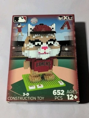 FOCO BRXLZ MLB ARIZONA DIAMONDBACKS MASCOT BAXTER 765 PIECE BUILDING SET - NEW