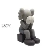 28cm Statue Toys Models Desktop Bookcase Articles of Decoration Crying Grey